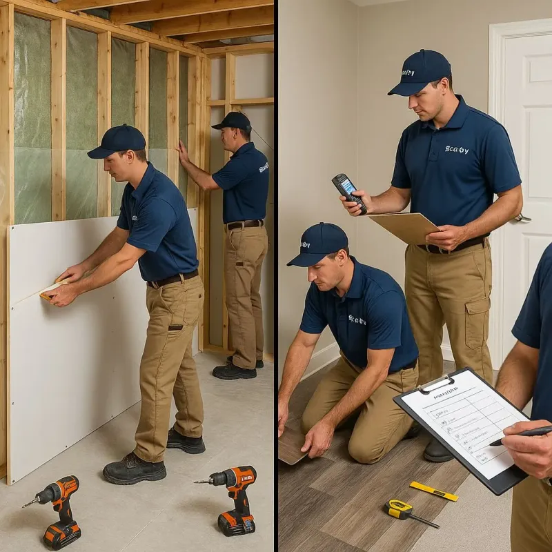 Repairs and Reconstruction process in Central Islip, NY
